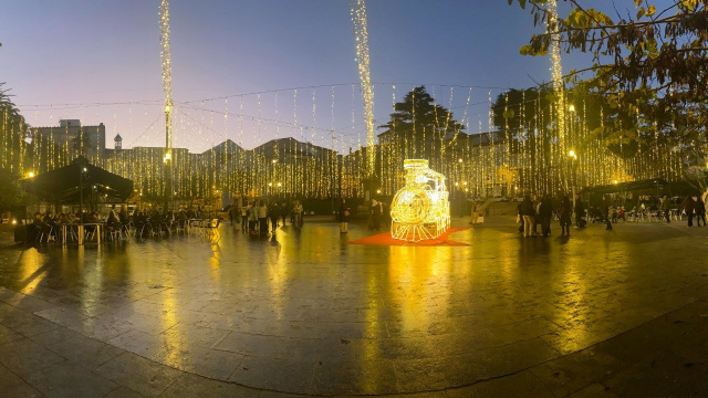 Decoración de Nadal na Praza de Amboaxe